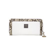 Esbeda White Brown Color Printed Animal Textured Wallet for Women