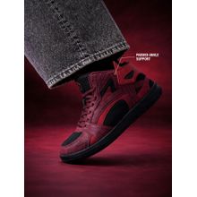 The Souled Store Official Daredevil: Hell's Knight Men Maroon High Top Sneakers