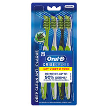 Oral-B Criss Cross Toothbrush with Neem Extract - Medium (Buy 2 Get 2 Free)