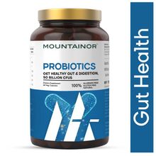 MOUNTAINOR Probiotics 50 Billion CFU, Natural Balance of Good Bacteria - Gluten Free & Safe