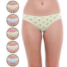 Bodycare Pack of 6 100% Cotton Printed High Cut Panty - Multi-Color