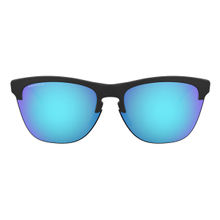 Oakley Matte Black Sunglasses(0OO9374I|Round |Black Frame|Blue Lens |63 mm )