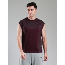 Grow Revenge Cap Sleeves Round Neck Wine T Shirt