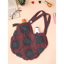 Magic Needles Grey Recycled Cotton Handmade Handbag