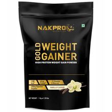 NAKPRO Weight Gainer, High Protein & High Calorie Weight Gain Protein Powder - Vanilla