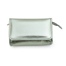 SG By Sonia Gulrajani Metalic Green Mirror Makeup Pouch