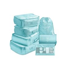 House of Quirk Clothes Packing Organizer Luggage Storage Organizer Blue (Pack of 7)