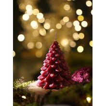 Pure Home + Living Red Christmas Tree Shaped Candle