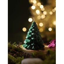 Pure Home + Living Green Christmas Tree Shaped Candle