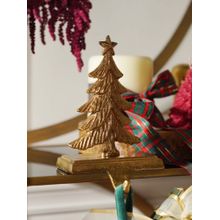 Pure Home + Living Gold Metal Christmas Tree Stocking Holder
