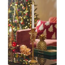 Pure Home + Living Gold Metal Bowl Candle Holder