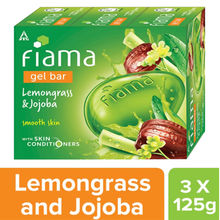 Fiama Lemongrass & Jojoba Gel Bar, Smooth Skin, Skin Friendly PH, Safe On Skin (Pack of 3)
