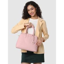 Caprese Jensen Powder Pink Tote Solid Small Faux Leather
