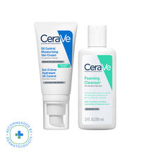 CeraVe Oil Control Gel Moisturizer & Foaming Face wash, Skincare Combo for Oily & Combination Skin