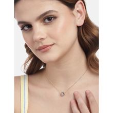 Carlton London Gold Plated With Cz Heart Fancy Necklace For Women