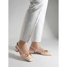 MIORAH White Leather Sandal Heels