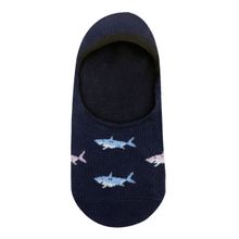 Mint & Oak Shark No Show Socks - Navy Blue (Free Size)