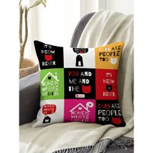 Indigifts Printed Cushion Cover With Filler, Multicolor, 1 Cushion Cover And 1 Filler
