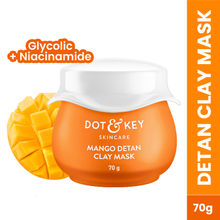 Dot & Key Mango Detan Clay Mask, With Alpha-Arbutin & Niacinamide, Clear Tan, Easy to Rinse Formula