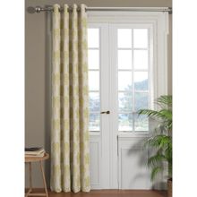 BIANCA Kopa Jacquard Room Darkening Eyelet Curtain 1 Pc Floral Green-Gold