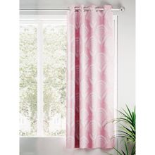 BIANCA Jacquard Blackout Eyelet Curtain 1 Pc (Tremezzo) Floral Rose Pink