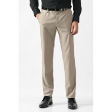 Van Heusen Mens Solid Beige Trouser
