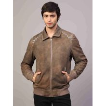 Saint G Carter Brown Leather Men Jacket