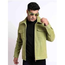 Saint G Ruben Lime Suede Leather Men Jacket with Collars