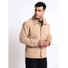 Saint G Rocco Salmon Color Suede Leather Men Jacket with Collars