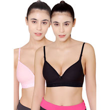 Bodycare Seamless Wire Free Padded Sports Bra-Pack Of 2 - Multi-Color