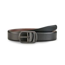 Teakwood Men Black & Brown Reversible Genuine Leather Belt