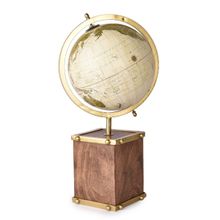 Manor House House Eham Globe with Wooden Base and Metal Ring 17 inches Tall