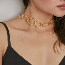 Zohra Handcrafted & Gold Plated Linnea Link Necklace