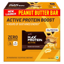 RiteBite Max Protein Active Peanut Butter Bars - Pack of 6