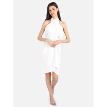 Erotissch Women White Solid Sarong Beachwear (Free Size)