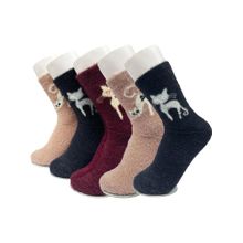 Secrets By ZeroKaata Women Multicolour Winter Wear Socks (Pack of 5)