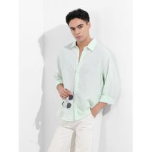 The Indian Garage Co Men Blue Relaxed Fit Collar Neck Polyester Shirt