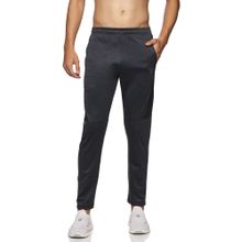 DOMIN8 Men Charcoal Stretchable Zipper Pocket and Inside Drawstring Track Pant