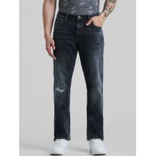 Jack & Jones Blue Clark Regular Fit Mid Rise Stretch Jeans