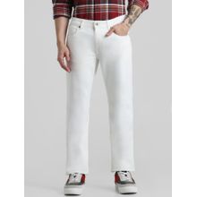 Jack & Jones White Clark Regular Fit Mid Rise Stretch Jeans