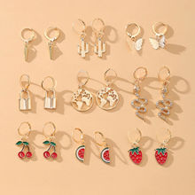 Jewels Galaxy Jewellery For Women Multicolor Gold Plated Earrings Combo