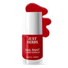 Just Herbs 12 Chemical Free Formula Nail Polish - Hot Red