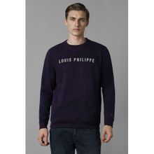 Louis Philippe Men Casual Purple Sweatshirt