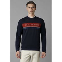 Louis Philippe Men Casual Navy Blue Sweatshirt
