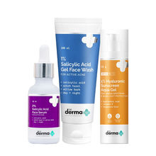 The Derma Co. Summer Essential Bestseller Kit with with Salicylic and Hyaluronic for Active Acne