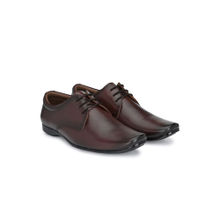 EGOSS Comforts Genuine Leather Brown Formal Derbies