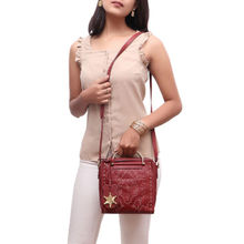 Hidesign Wild Rose 02 Red Leather Women's Sling Bag