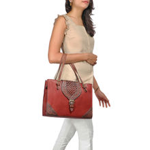 Hidesign Belle Star 01 Red Leather Women's Shoulder Bag