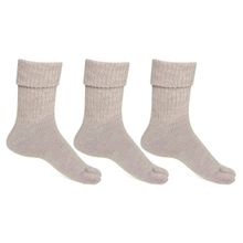 Bonjour Womens Skin Woolen Thumb Socks -Pack of 3