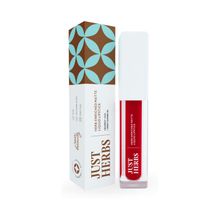 Just Herbs Vegan Matte Liquid Lipstick, Hibiscus Red, Festive Bold & Nourishing